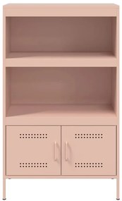 Aparador alto 68x39x113 cm aço rosa