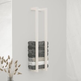 vidaXL Toalheiro 23x18x110 cm pinho maciço branco