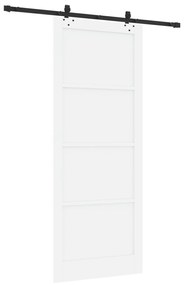 Porta Deslizante vidaXL com Conjunto de Hardware Branca 93x232 cm Made
