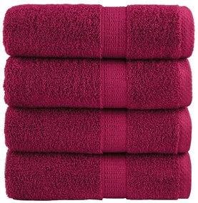 Toalhas de bidé premium SOLUND 4 pcs 30x50 cm 600 gsm bordô