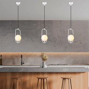 Candeeiro de Teto Skew – Branco – 20 cm Largura, Altura Máx 171 cm, Al