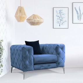 Poltrona "Azul LUX" – 108x90x73 cm – Cor Azul - Design Moderno