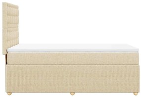Cama com molas/colchão 90x190 cm tecido cor creme