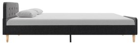 Estrutura de cama 120x200 cm serapilheira cinzento-escuro