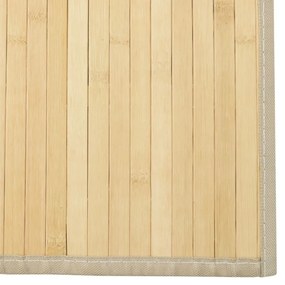 Tapete retangular 60x100 cm bambu cor natural clara