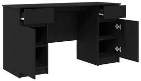 Mesa vidaXL Preta em Carvalho 140x49x76 cm em Madeira Engenharia