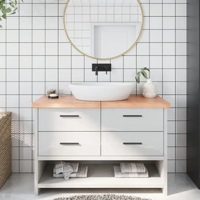 vidaXL Bancada p/ WC 120x40x(2-4) cm madeira maciça tratada castanho