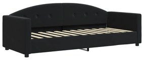 Sofá-cama com gavetão e gavetas 80x200 cm veludo preto