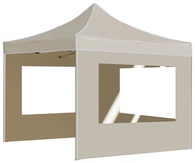 Tenda dobrável profissional com paredes alumínio 3x3m creme