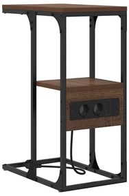 Mesa-de-cabeceira Carvalho castanho 41.5 x 26 x 60.5 cm