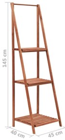 Suporte para plantas madeira de cedro 45x40x145 cm