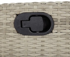 3 pcs conjunto de jantar p/ jardim c/ almofadões cinzento claro