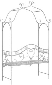 Banco Branco Metal 121 x 48 x 200 cm Inserções Decorativas