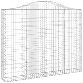 Cestos gabião arqueados 3pcs 200x30x160/180cm ferro galvanizado