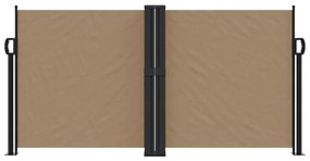 Toldo lateral retrátil 120x1200 cm cinzento-acastanhado