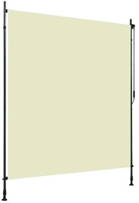 vidaXL Estore de rolo para exterior 200x270 cm creme