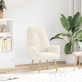 vidaXL Cadeira Relaxante Creme em Tecido com aspecto de Lã
