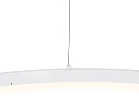 Candeeiro suspenso design branco 80 cm incl. LED regulável em 3 níveis - Anello Moderno