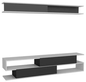 Unidade de TV Sims – Branco/Preto – 176 cm x 39 cm x 31,5 cm