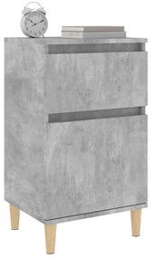 Mesa de cabeceira 40x35x70 cm cinzento cimento