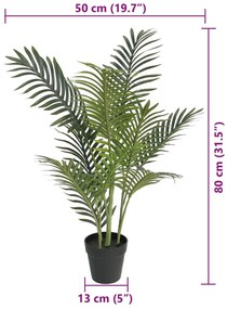 Palmeira artificial 80 cm PP verde