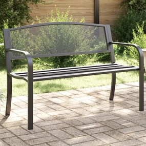 vidaXL Banco de jardim 119 cm aço preto