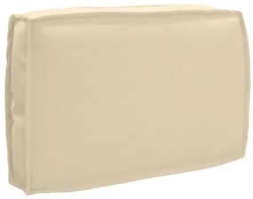 vidaXL Almofada de Palete para Encosto Bege 60 x 40 x 12 cm, Tecido Oxford