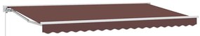 Toldo Retrátil Manual Castanho 400x200 cm