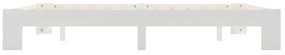 Estrutura de cama 160x200 cm pinho maciço branco
