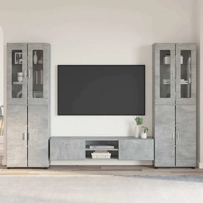 vidaXL Conjunto de móvel de TV FLORIN Cinzento Madeira processada