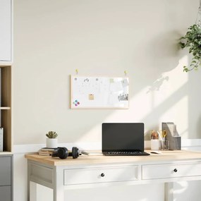 vidaXL Quadro branco magnético c/ estrutura em madeira de pinho maciço