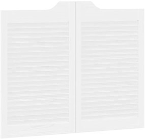 Portas de batente design de persiana 2-Par 80x100 cm branco