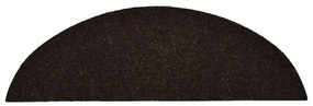 Tapetes de escada adesivos 30 pcs 56x17x3 cm castanho-escuro