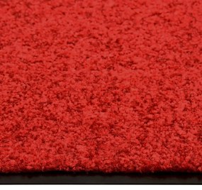 Tapete de porta lavável 90x120 cm vermelho