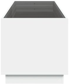 Mesa de centro luzes LED Infinity 90x50x50 cm branco