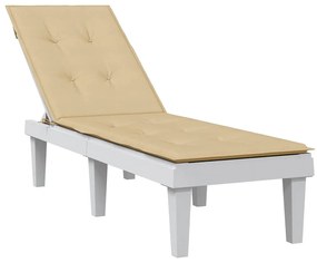 vidaXL Almofadão para cadeira terraço (75+105) x 50 x 4cm mesclado tecido