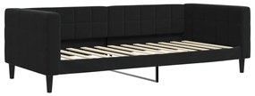 Sofá-cama com colchão 90x200 cm veludo preto