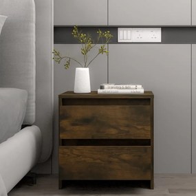 vidaXL Mesa de cabeceira 45x34,5x44,5cm aglomerado cor carvalho fumado
