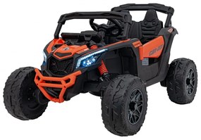 Buggy elétrico para Crianças ATV CAN-AM Maverick 24V 4x4 Rodas Espuma EVA, Assentos couro ecológico Laranja