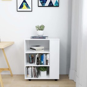 Móvel com rodas 60x35x75 cm derivados de madeira branco
