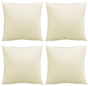 Almofadas de sofá 4 pcs 40x40 cm tecido cor creme