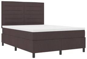 Cama Box com Colchão Cinza Escuro 140x200 cm Tecido
