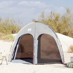 vidaXL Tenda de Piscina com telhado Cinzeto 366 x 305 x 231 cm