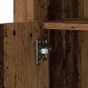 Lateral vidaXL com luzes LED Madeira velha 41x37x67 cm