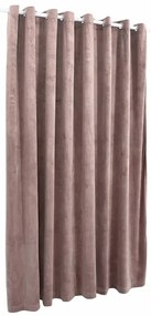 Cortina blackout c/ argolas metal 290x245cm veludo rosa antigo