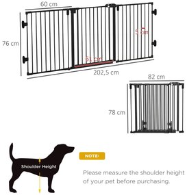PawHut Barreira de Segurança para Cães Barreira para Cães Dobrável Bar