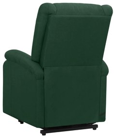 Poltrona elevatória tecido verde-escuro