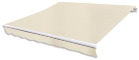 vidaXL Toldo dobrável motorizado 600 cm creme