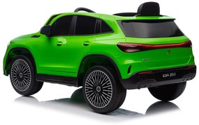 Carro elétrico para Crianças 12V 4x4 Mercedes Benz EQA 250 Rodas Espuma EVA, Assento couro ecológico Verde