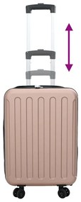 Mala Dobravel Casca Dura 20'' Rosa Dourado 34x23x55.5 cm ABS